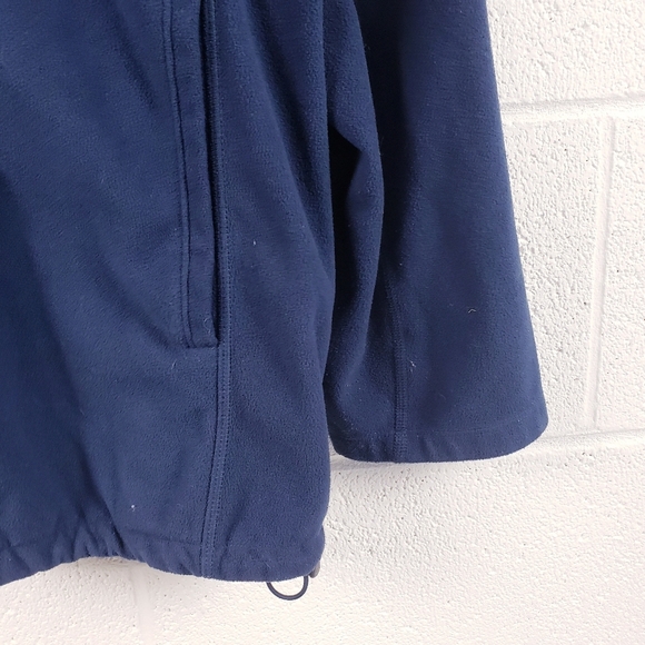 The North Face Men's XXL Fleece Jacket Full Zip Navy Blue Mid-Weight Mock Neck - Picture 5 of 9